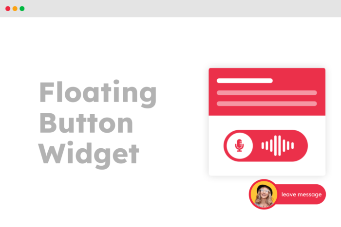 floating widget with avatar or video icon